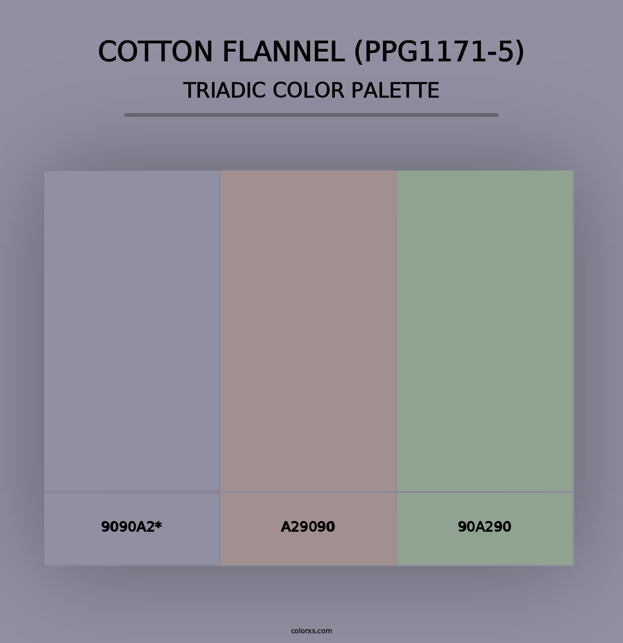 Cotton Flannel (PPG1171-5) - Triadic Color Palette