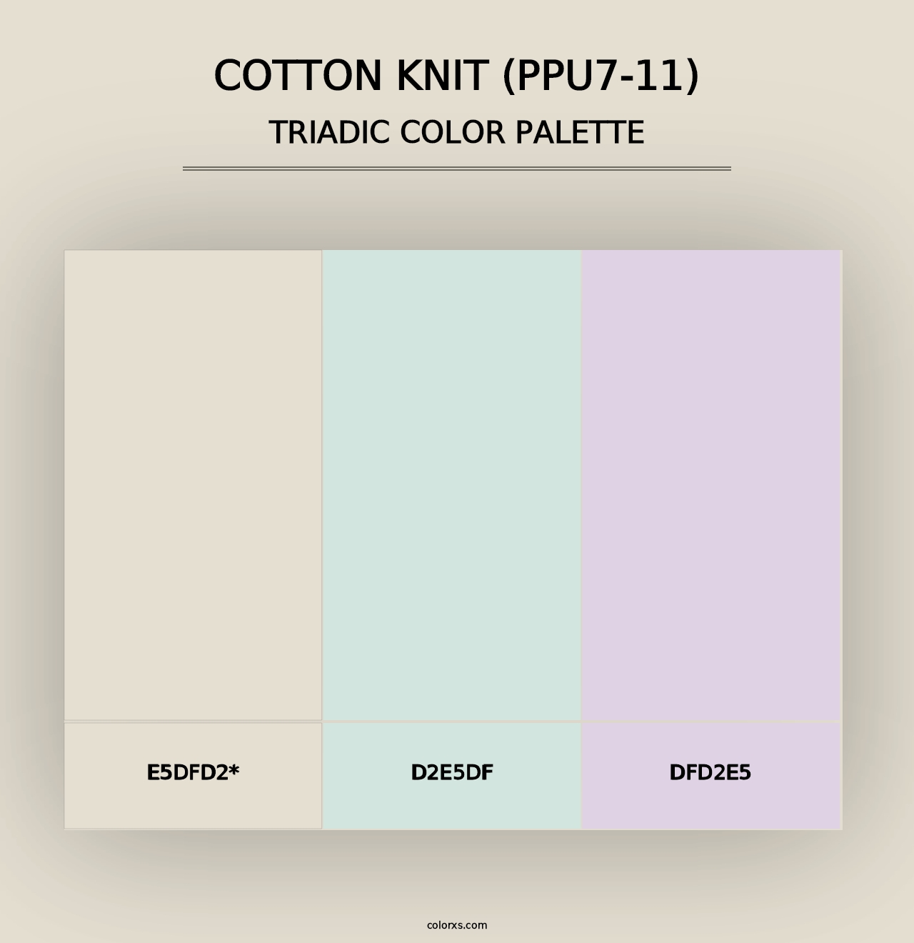 Cotton Knit (PPU7-11) - Triadic Color Palette