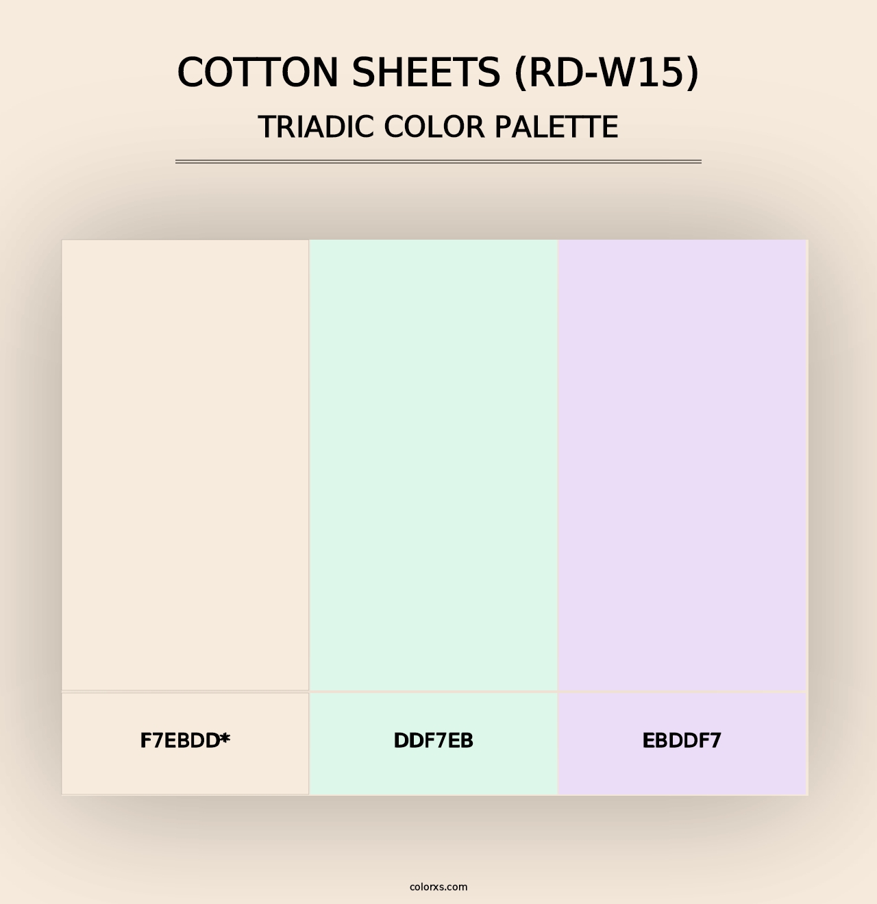 Cotton Sheets (RD-W15) - Triadic Color Palette