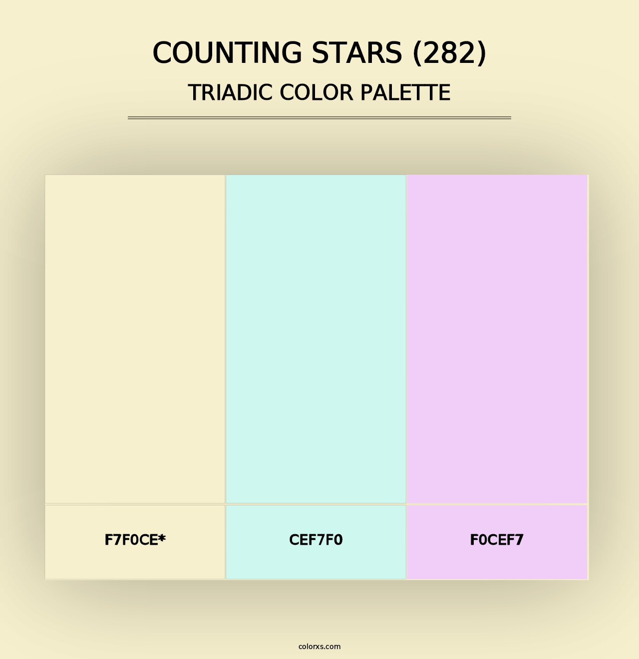 Counting Stars (282) - Triadic Color Palette