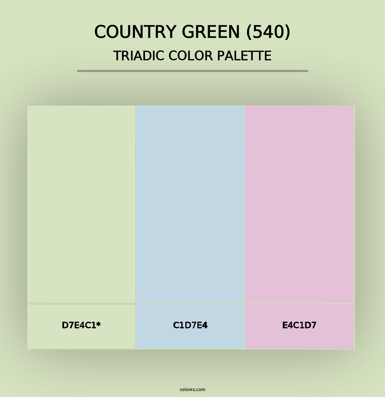 Country Green (540) - Triadic Color Palette