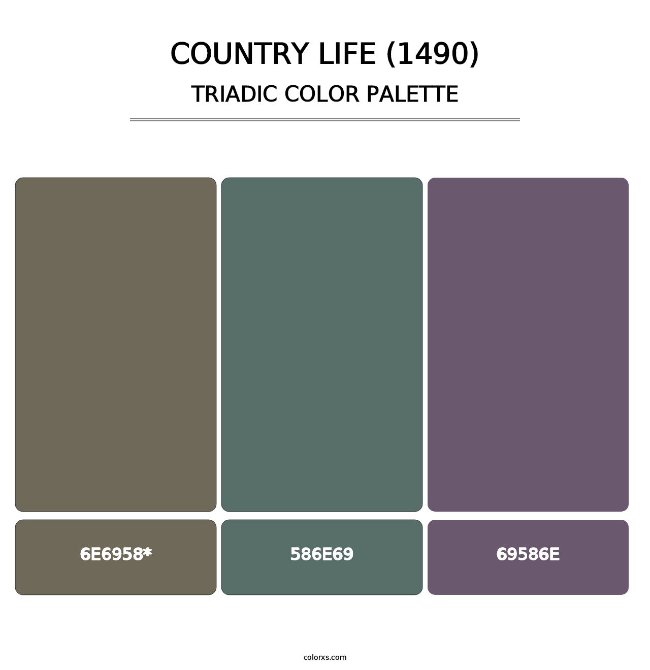 Country Life (1490) - Triadic Color Palette