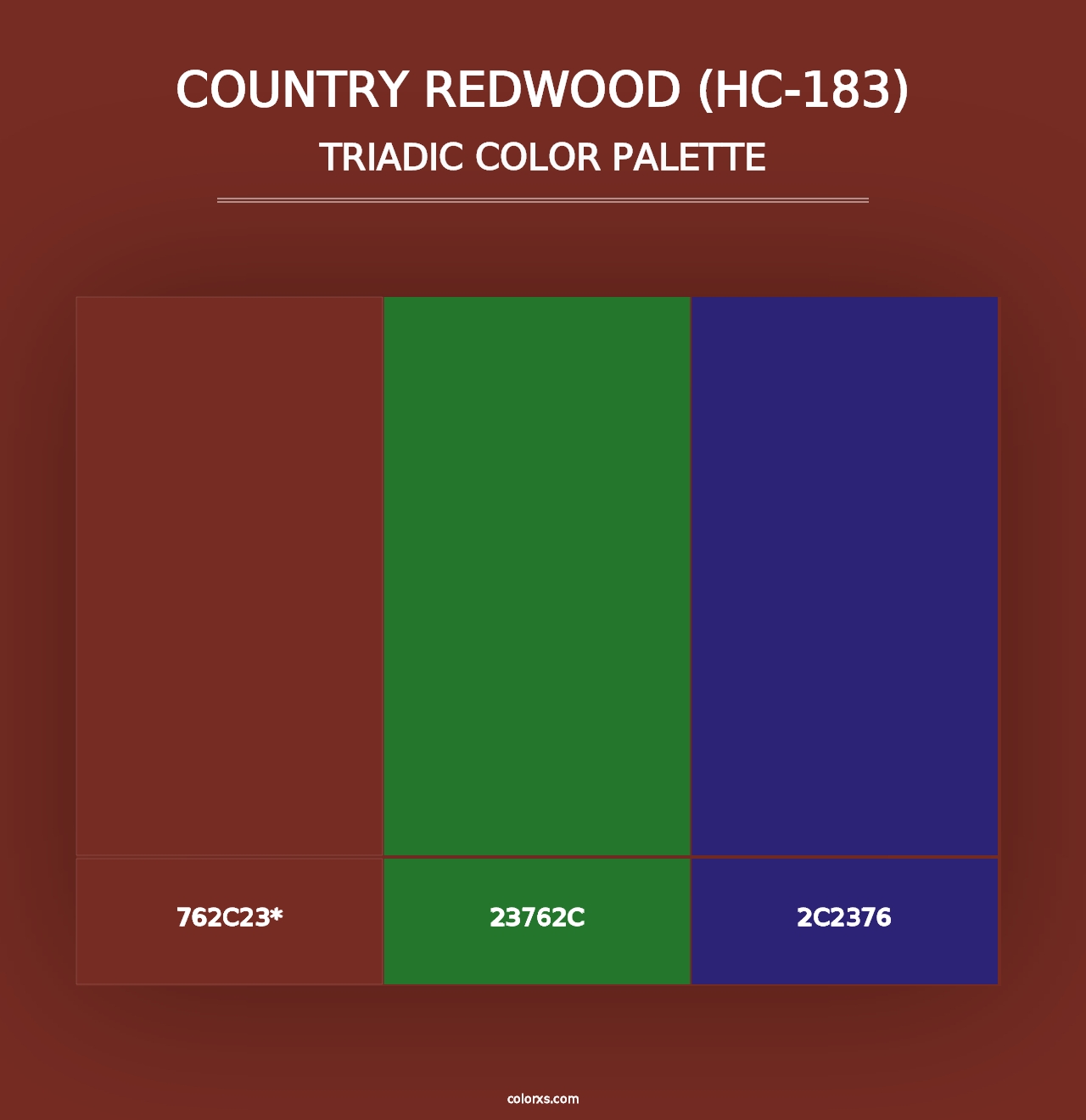 Country Redwood (HC-183) - Triadic Color Palette