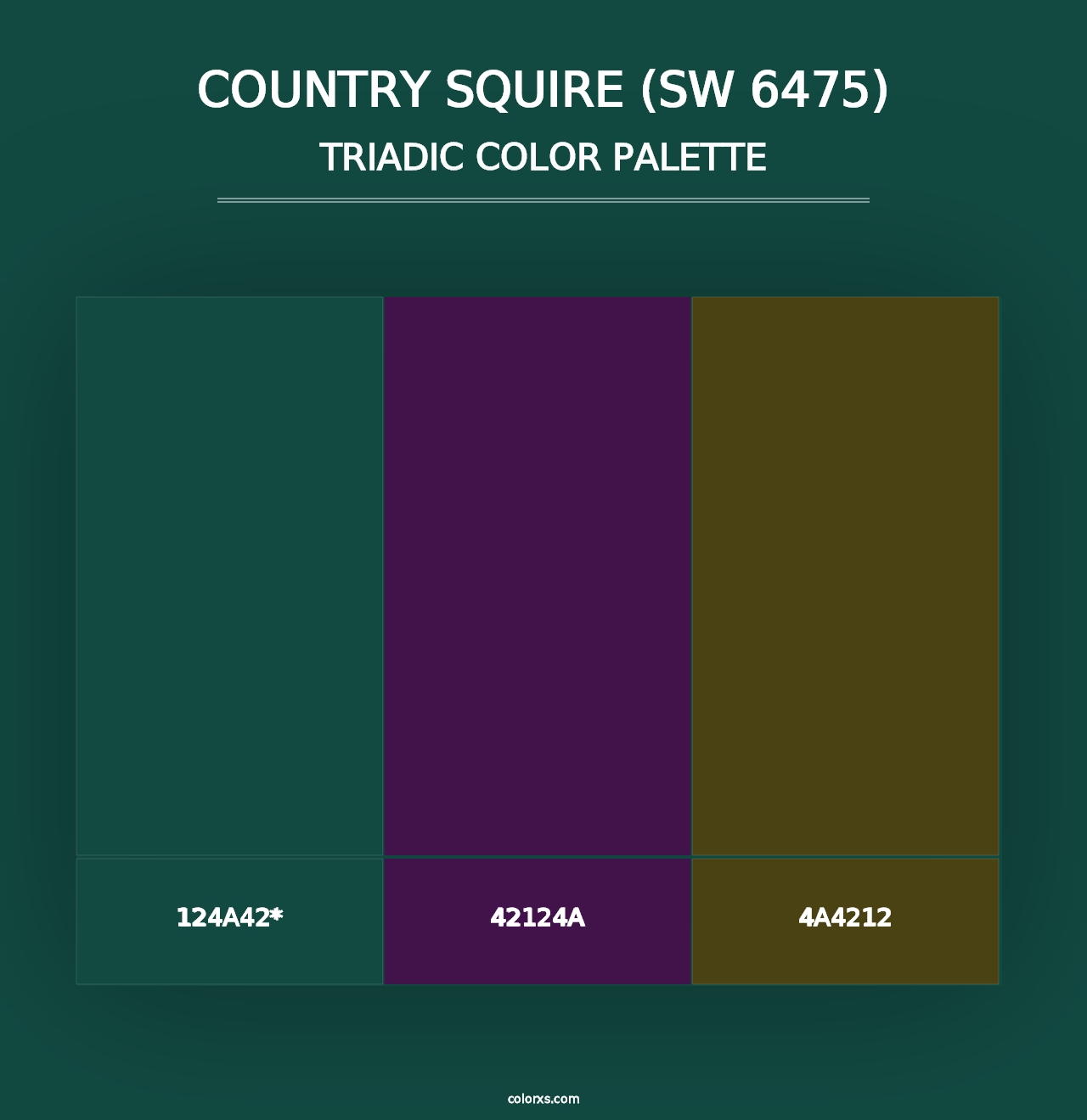 Country Squire (SW 6475) - Triadic Color Palette