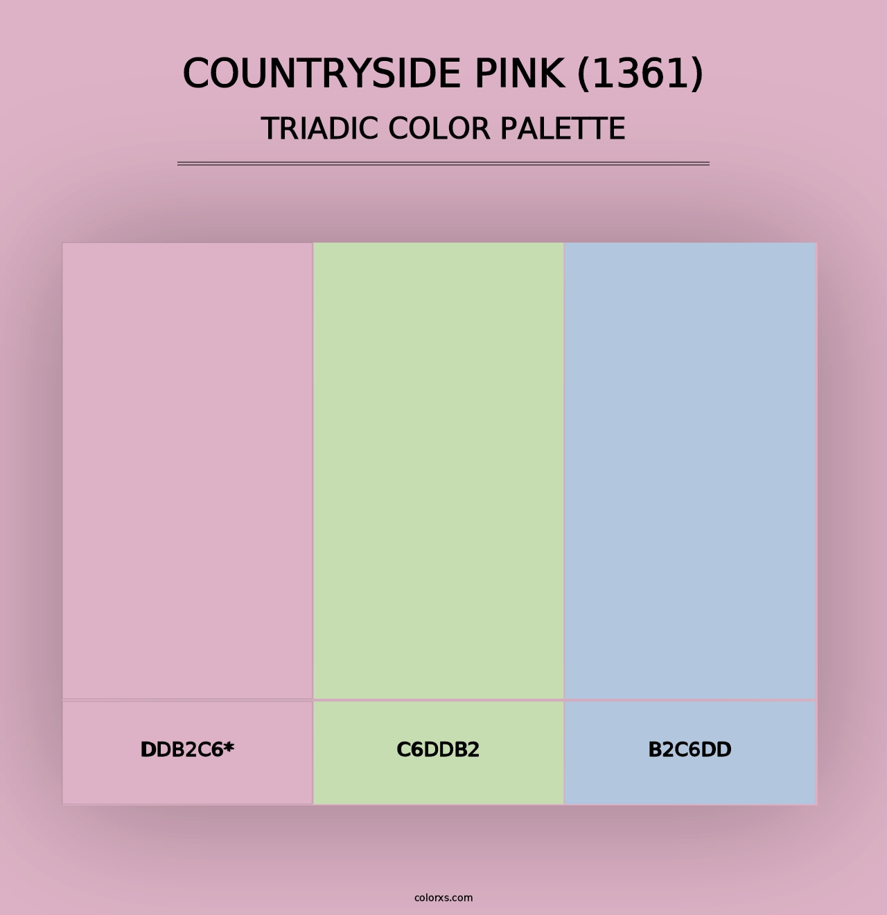 Countryside Pink (1361) - Triadic Color Palette