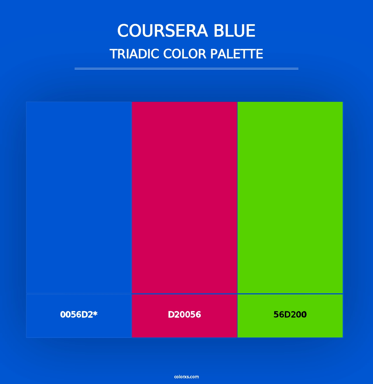 Coursera Blue - Triadic Color Palette