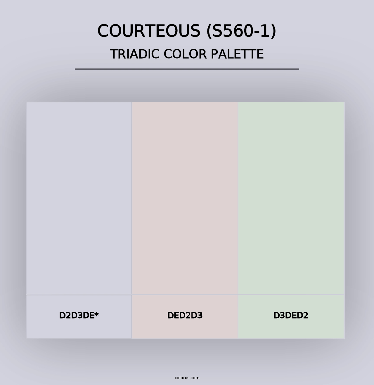 Courteous (S560-1) - Triadic Color Palette