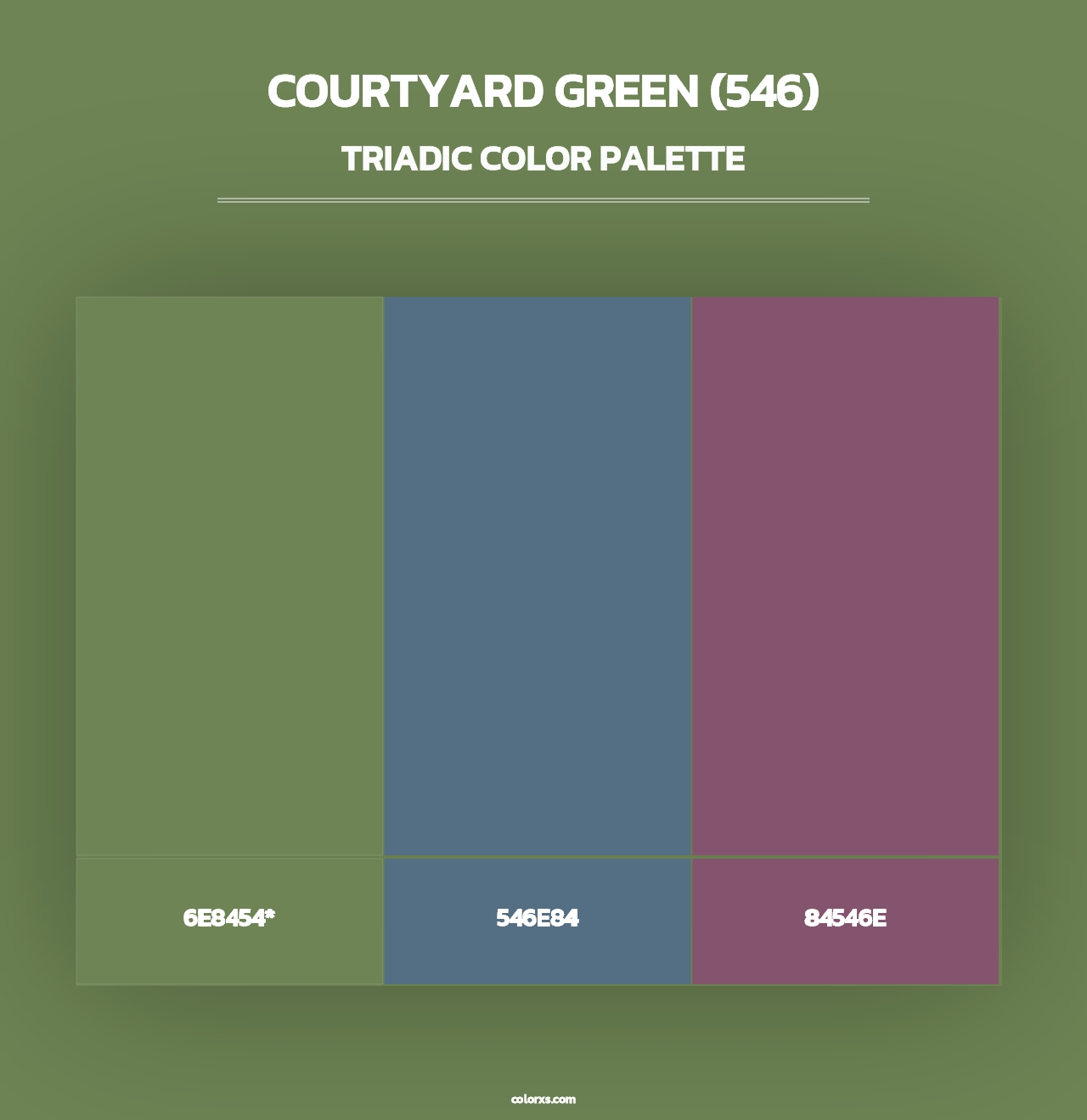 Courtyard Green (546) - Triadic Color Palette