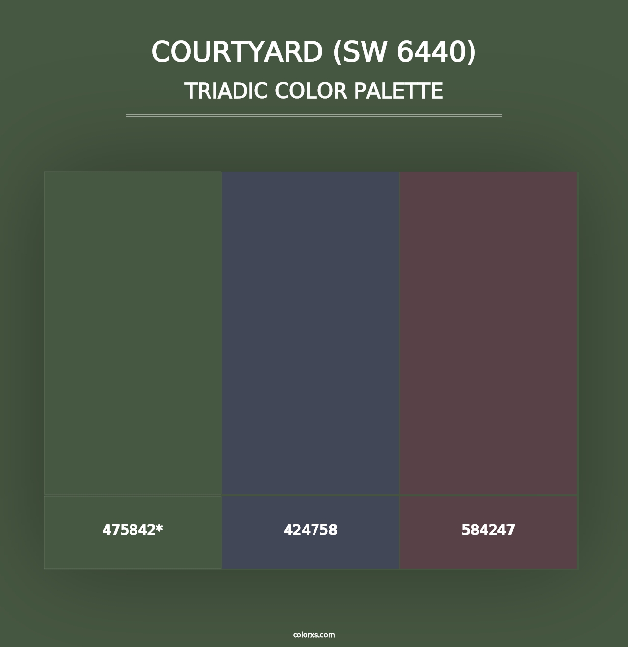 Courtyard (SW 6440) - Triadic Color Palette