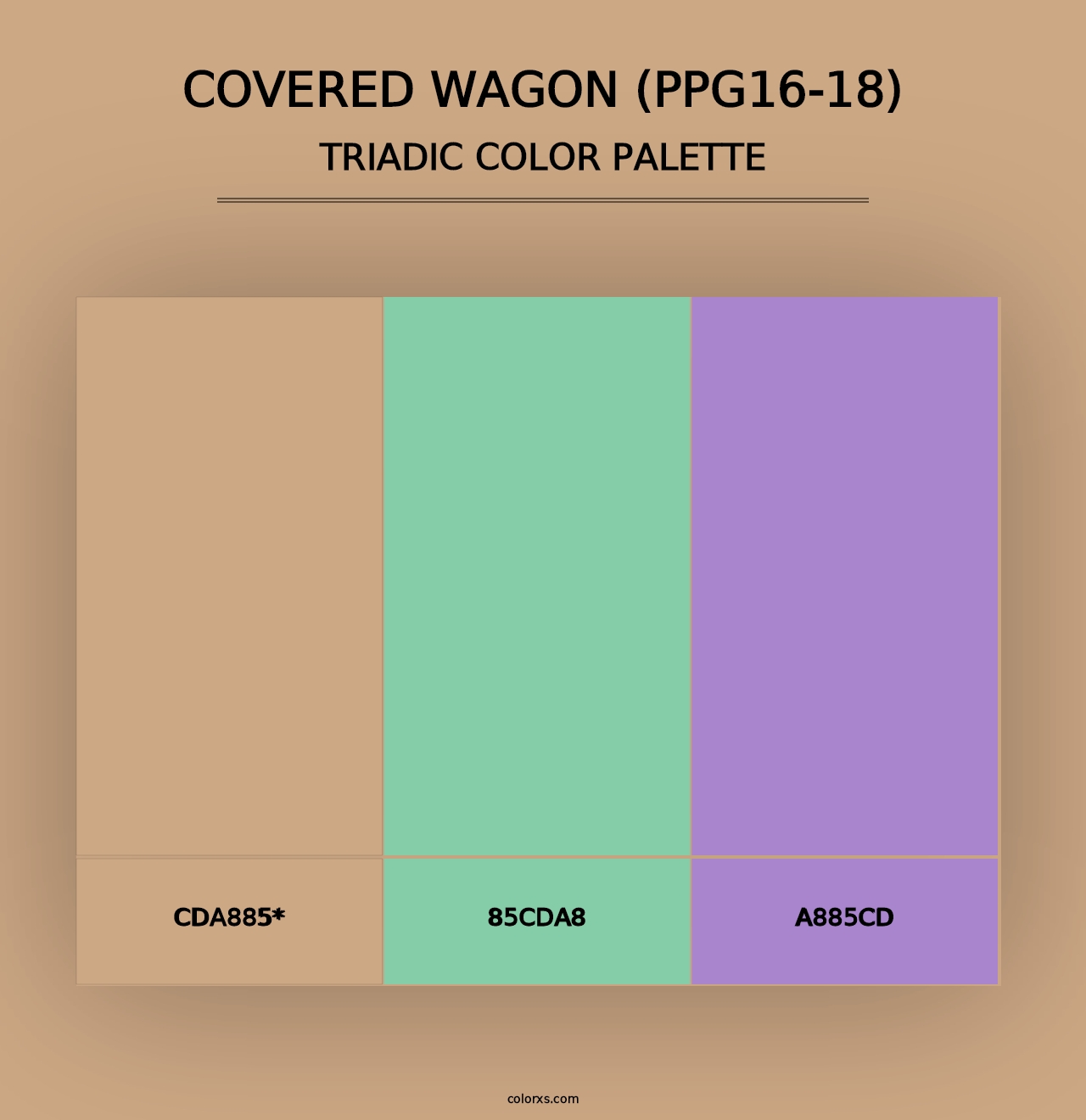 Covered Wagon (PPG16-18) - Triadic Color Palette