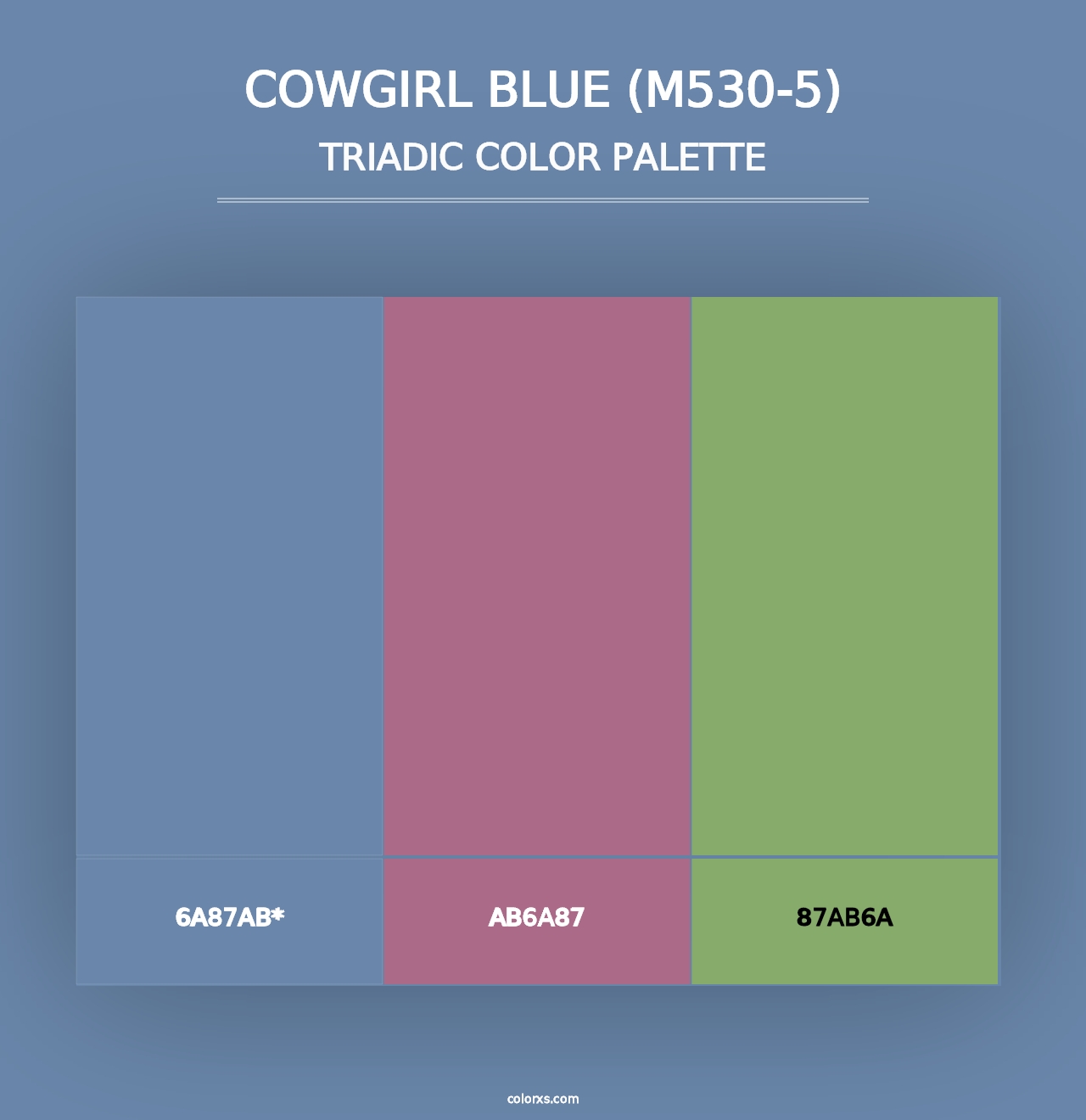 Cowgirl Blue (M530-5) - Triadic Color Palette