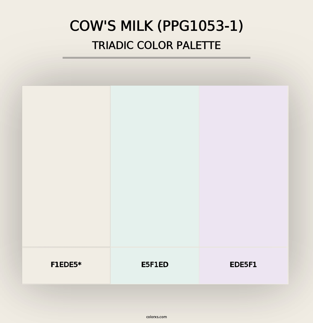 Cow's Milk (PPG1053-1) - Triadic Color Palette