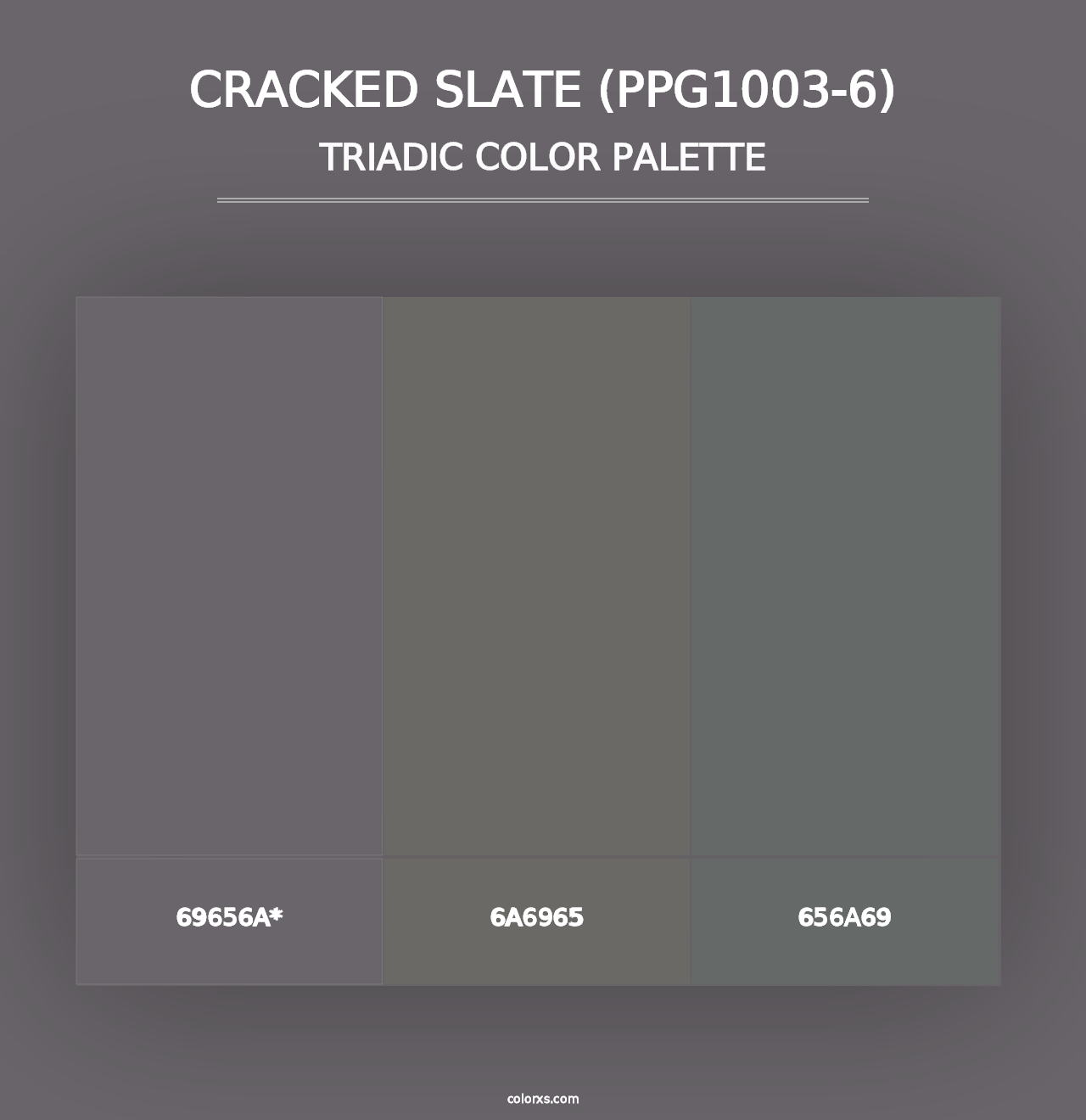 Cracked Slate (PPG1003-6) - Triadic Color Palette