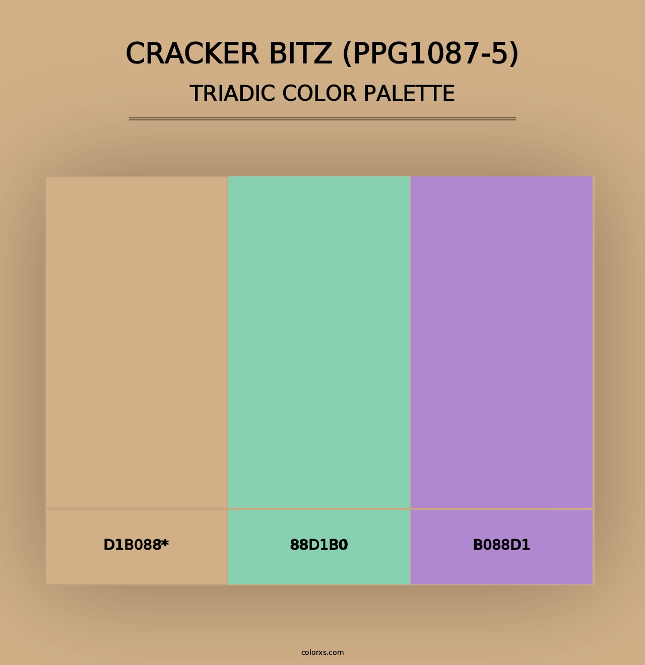 Cracker Bitz (PPG1087-5) - Triadic Color Palette