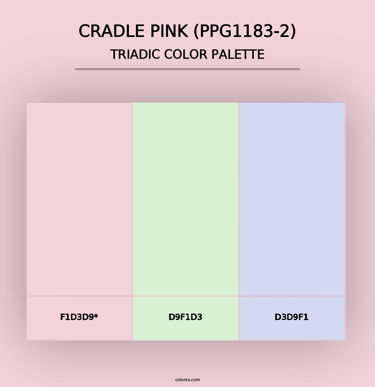 Cradle Pink (PPG1183-2) - Triadic Color Palette