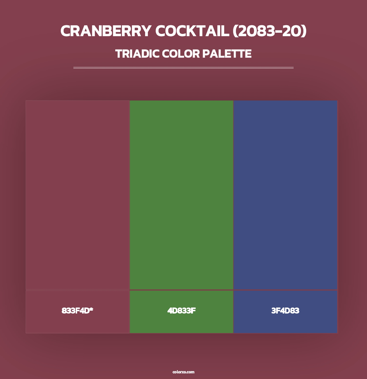 Cranberry Cocktail (2083-20) - Triadic Color Palette