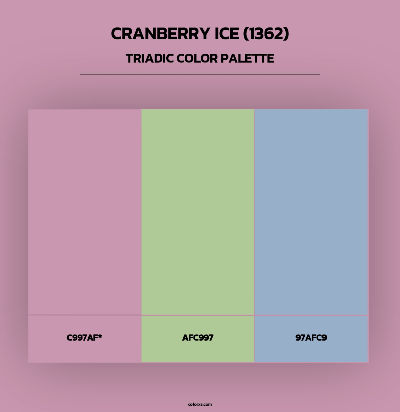 Cranberry Ice (1362) - Triadic Color Palette