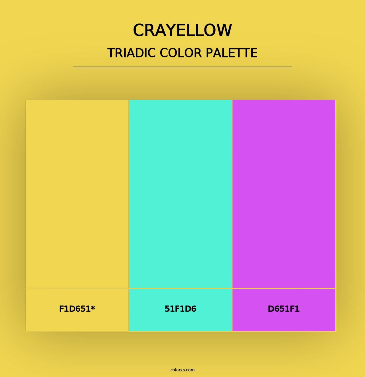 Crayellow - Triadic Color Palette