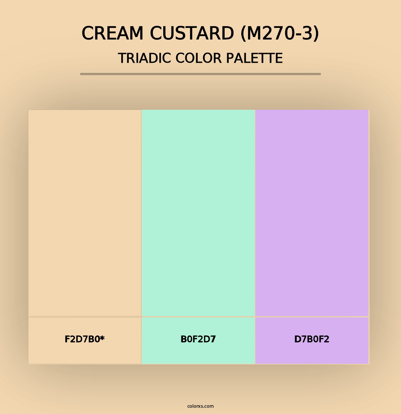 Cream Custard (M270-3) - Triadic Color Palette