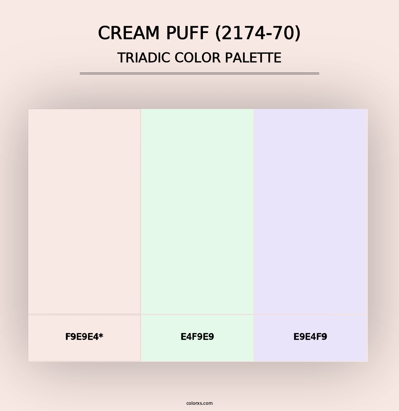 Cream Puff (2174-70) - Triadic Color Palette