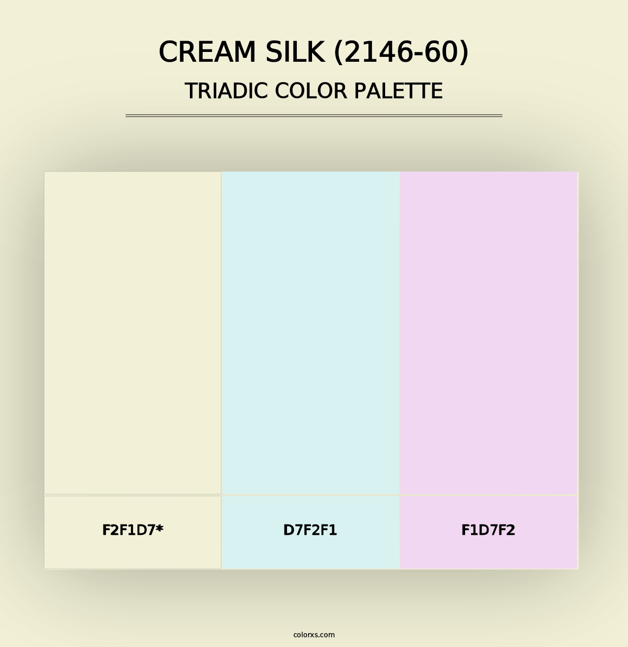 Cream Silk (2146-60) - Triadic Color Palette