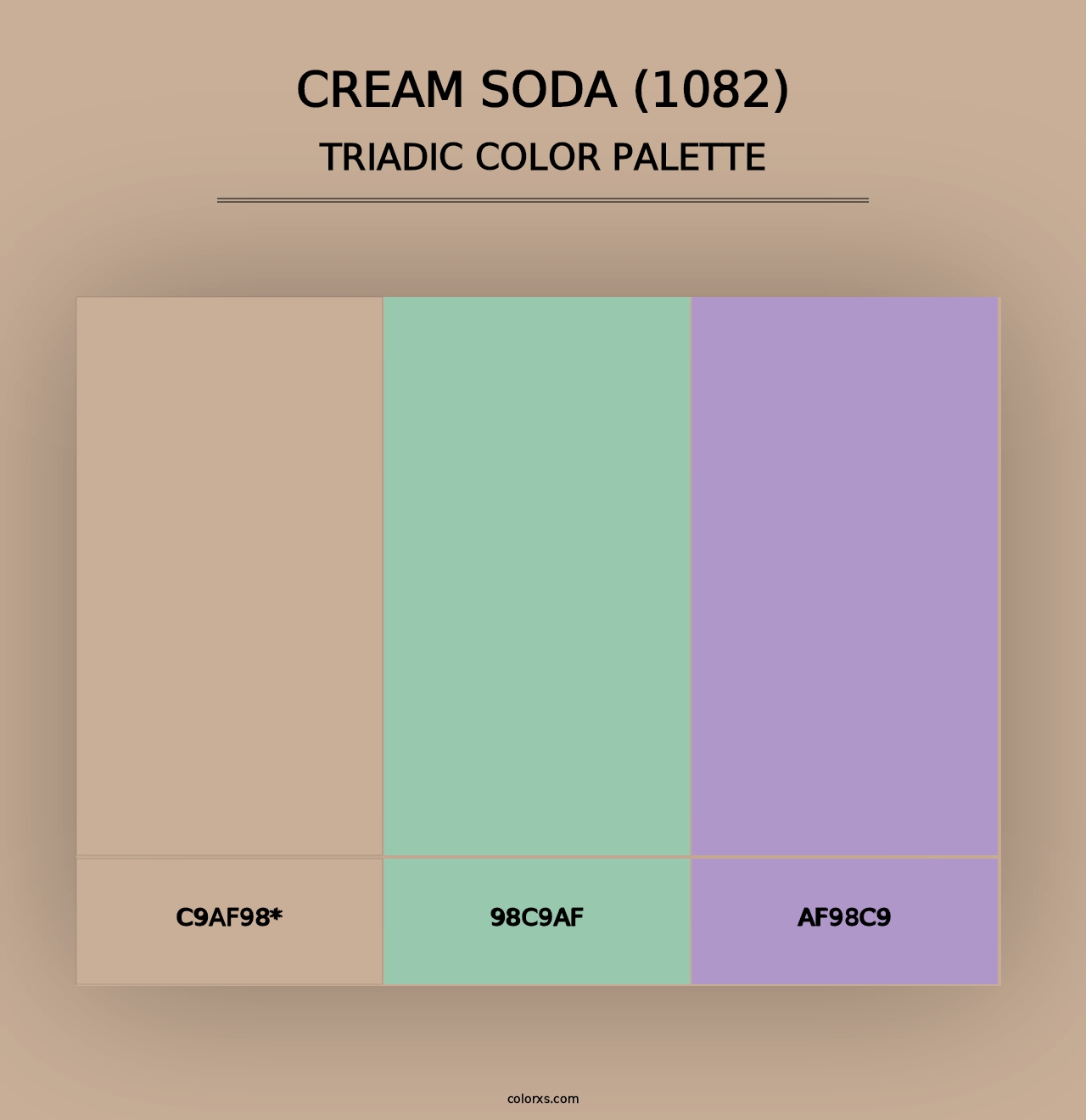 Cream Soda (1082) - Triadic Color Palette