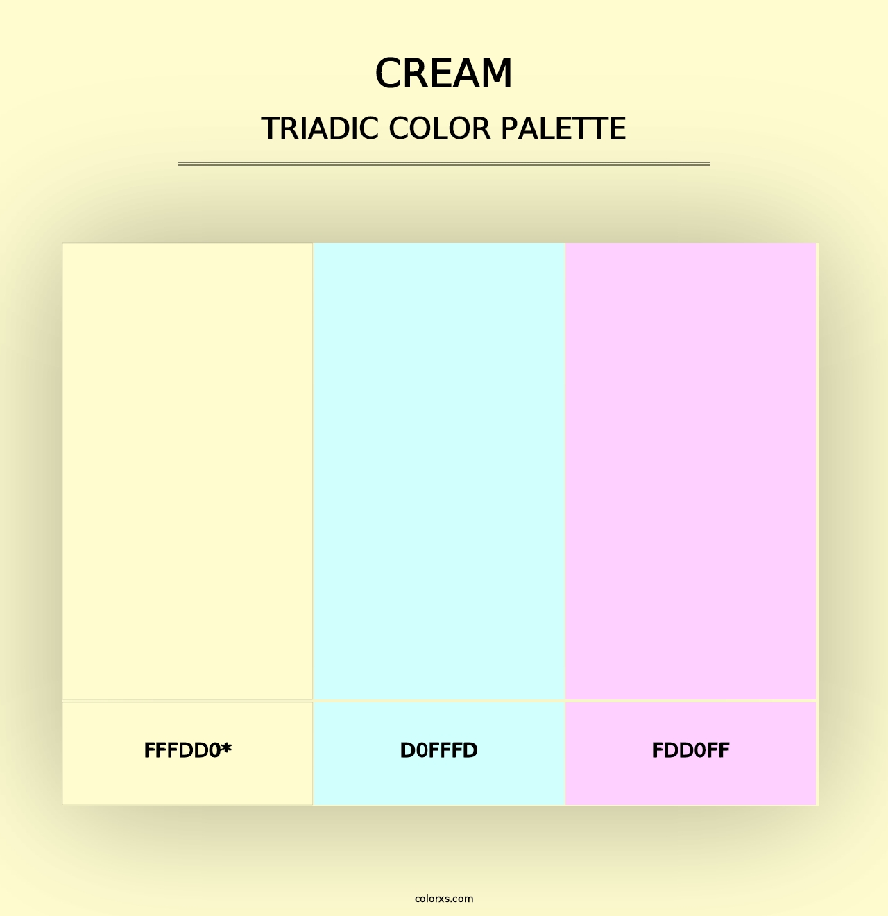 Cream - Triadic Color Palette