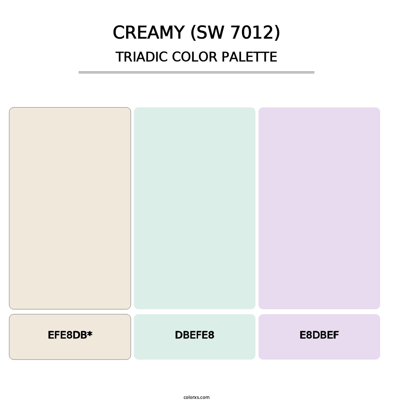 Creamy (SW 7012) - Triadic Color Palette