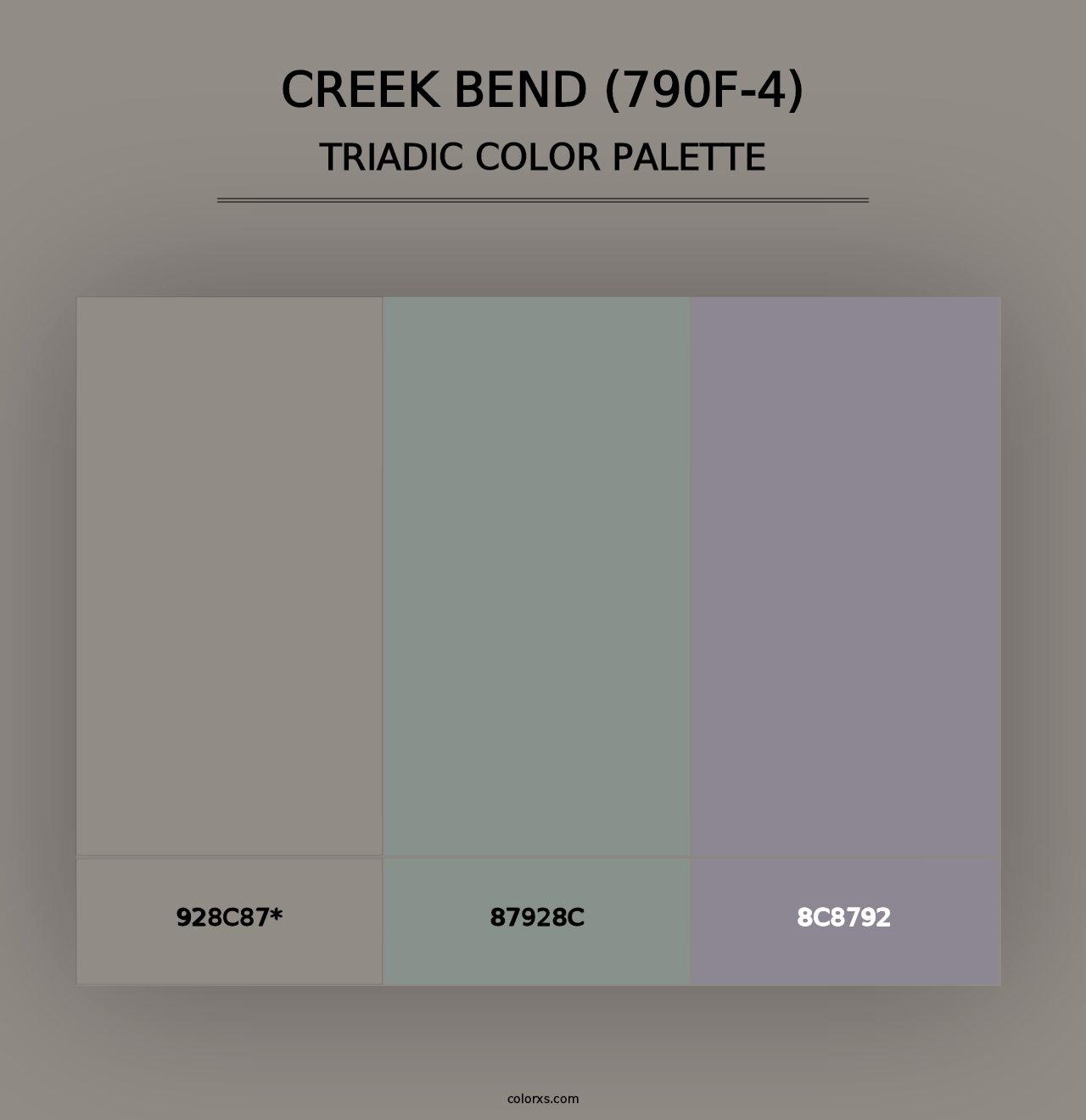 Creek Bend (790F-4) - Triadic Color Palette