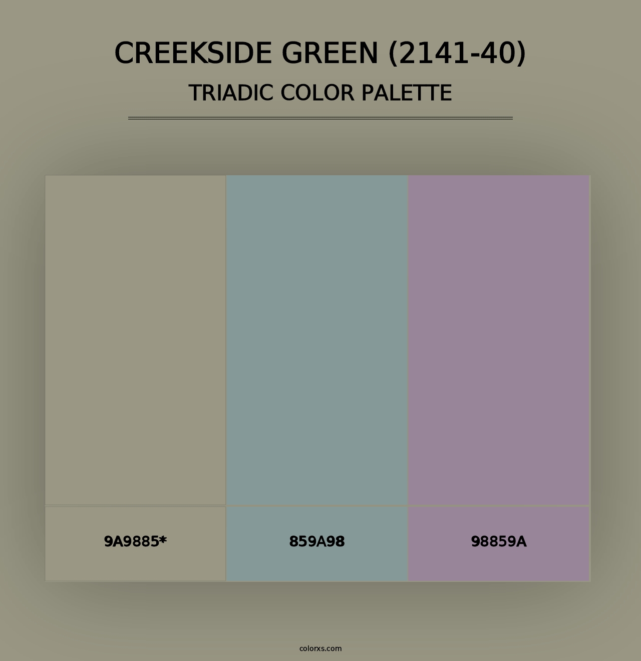 Creekside Green (2141-40) - Triadic Color Palette