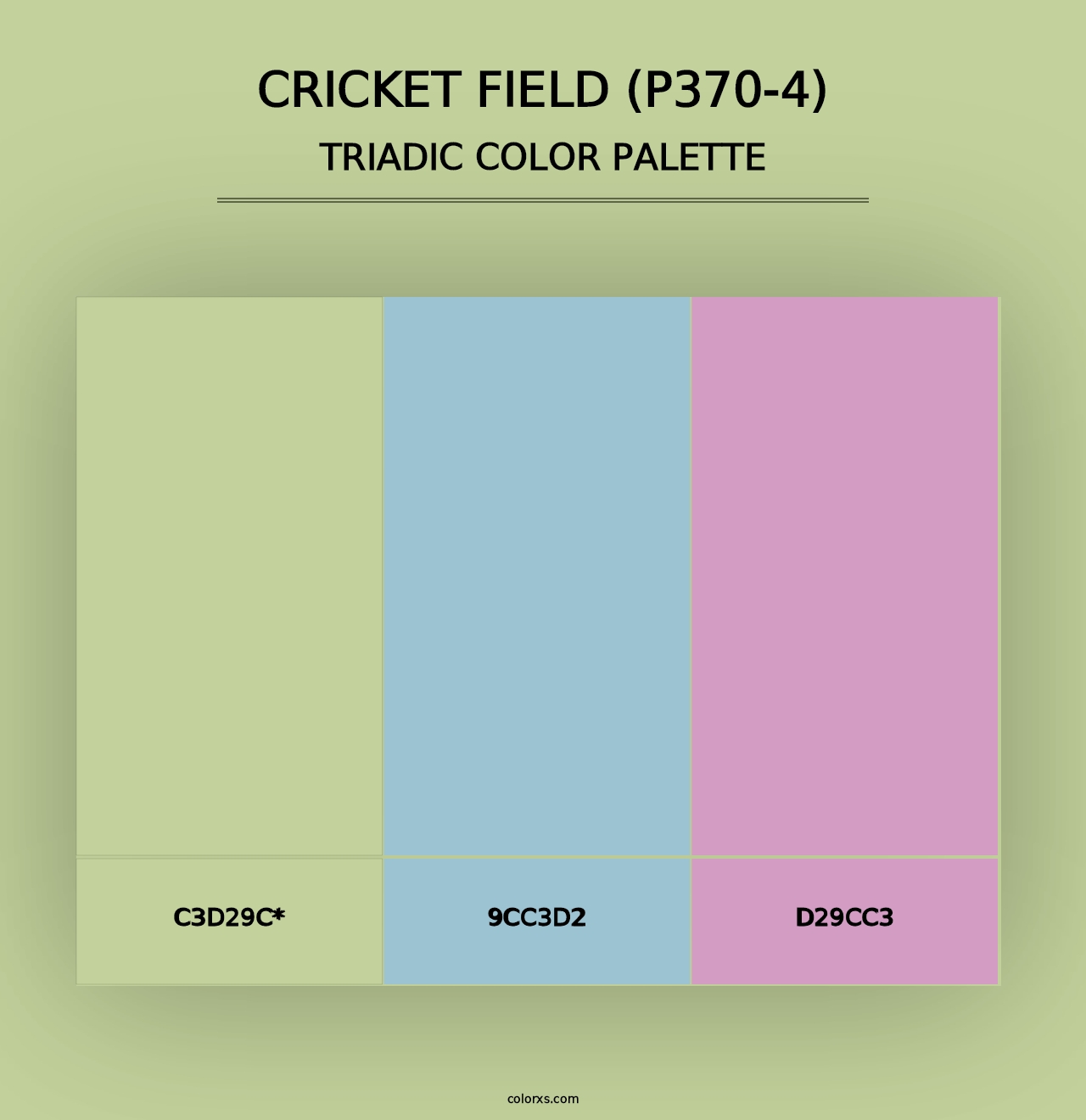 Cricket Field (P370-4) - Triadic Color Palette