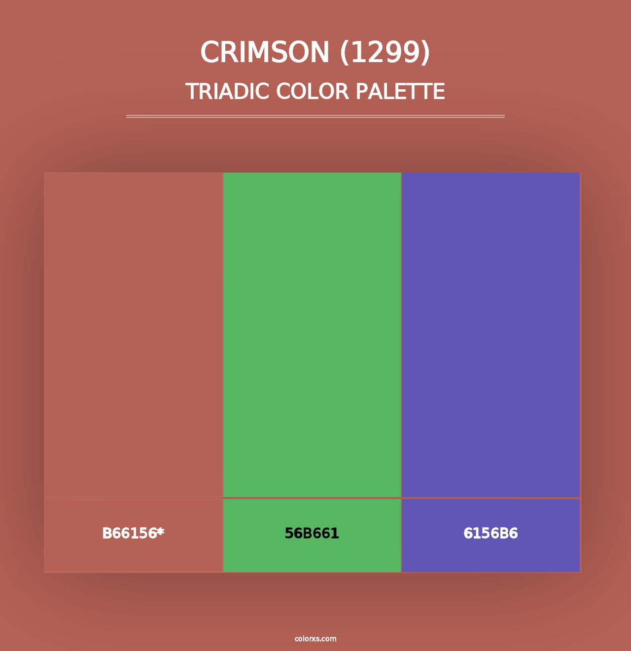 Crimson (1299) - Triadic Color Palette