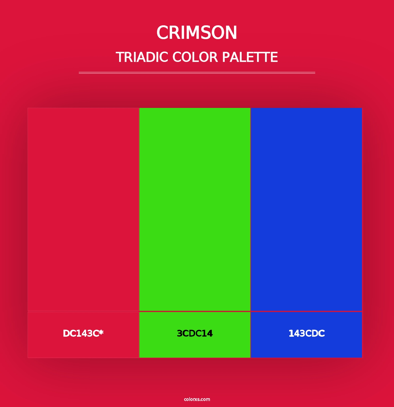 Crimson - Triadic Color Palette