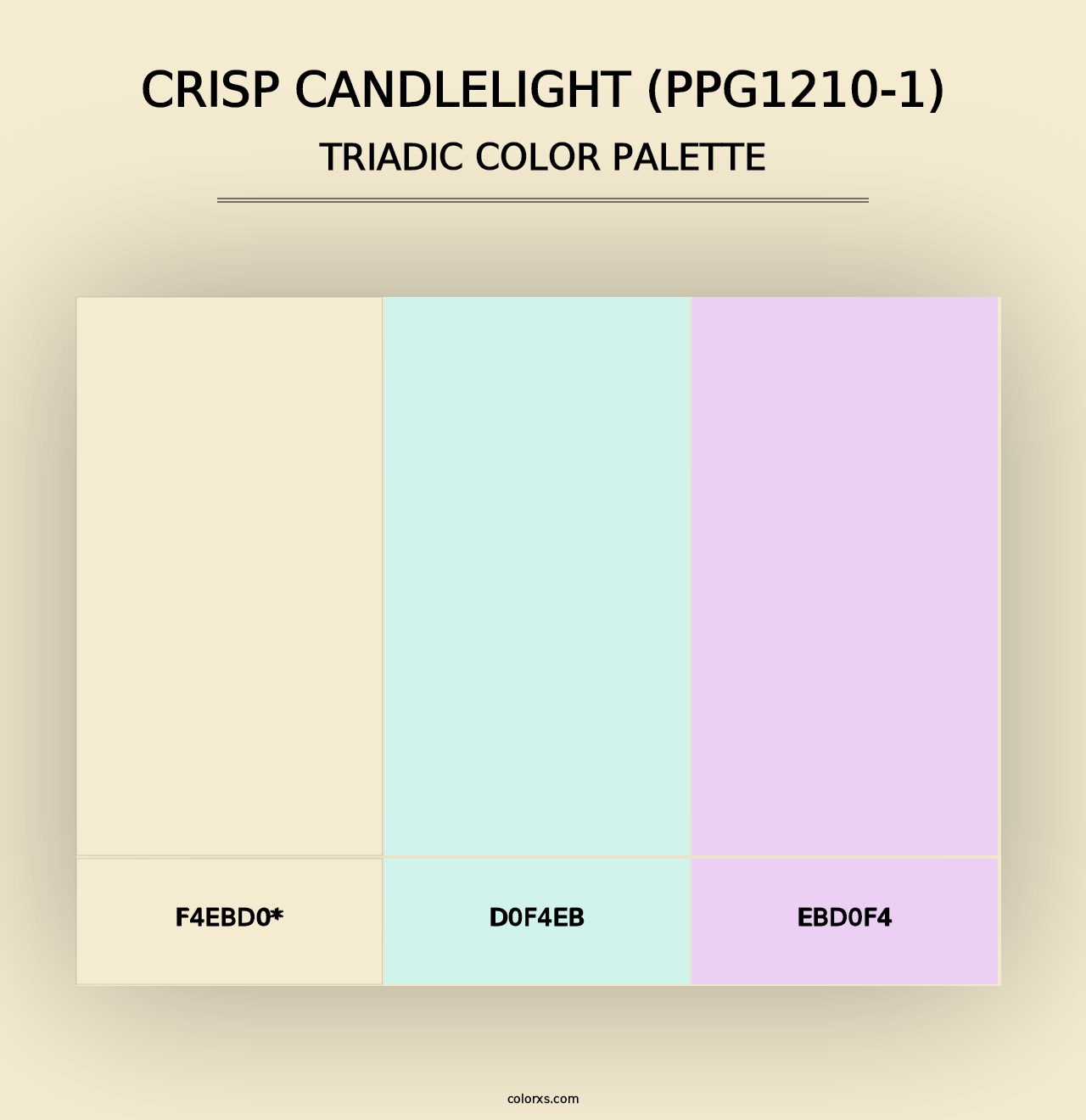 Crisp Candlelight (PPG1210-1) - Triadic Color Palette