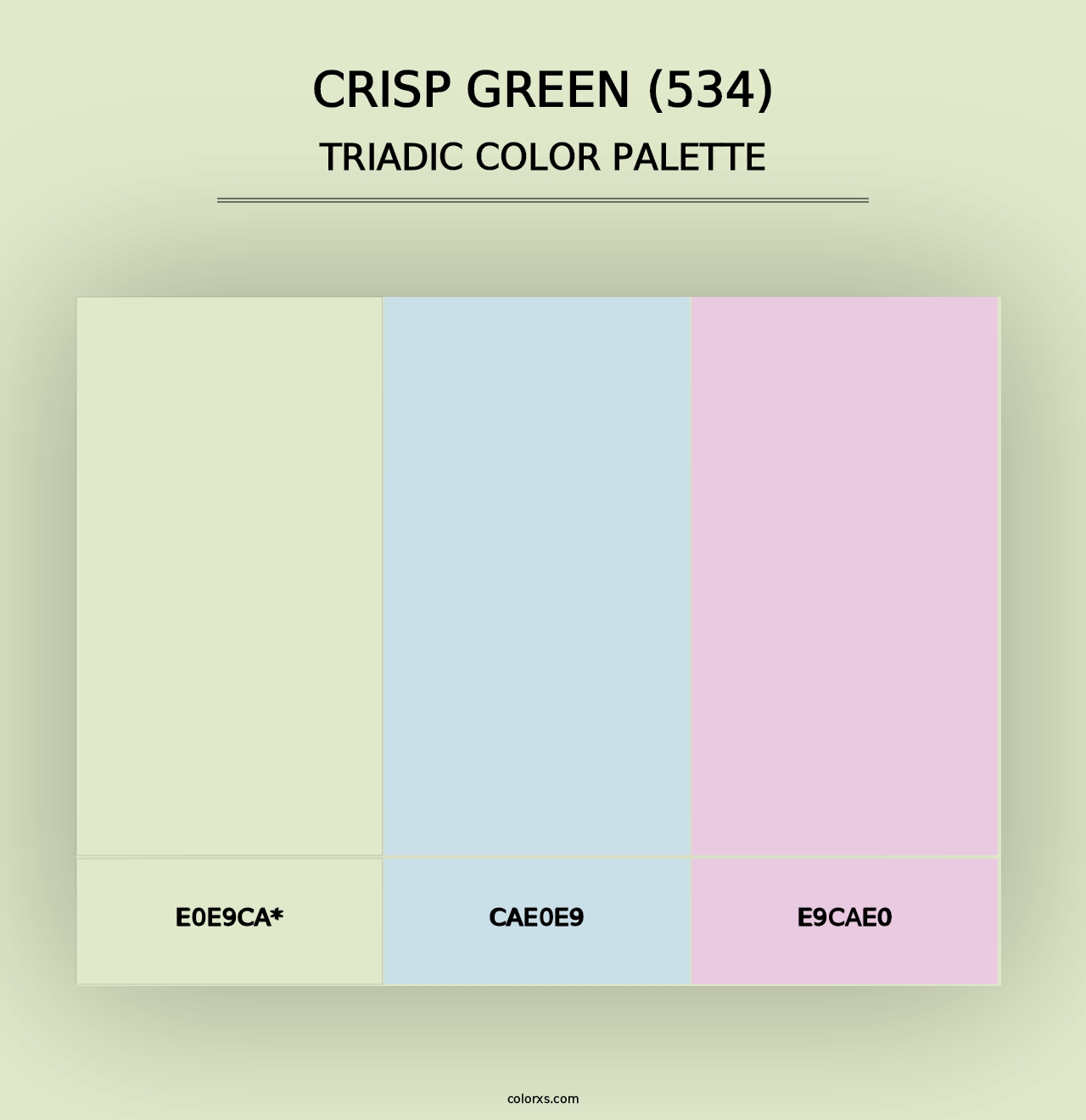 Crisp Green (534) - Triadic Color Palette