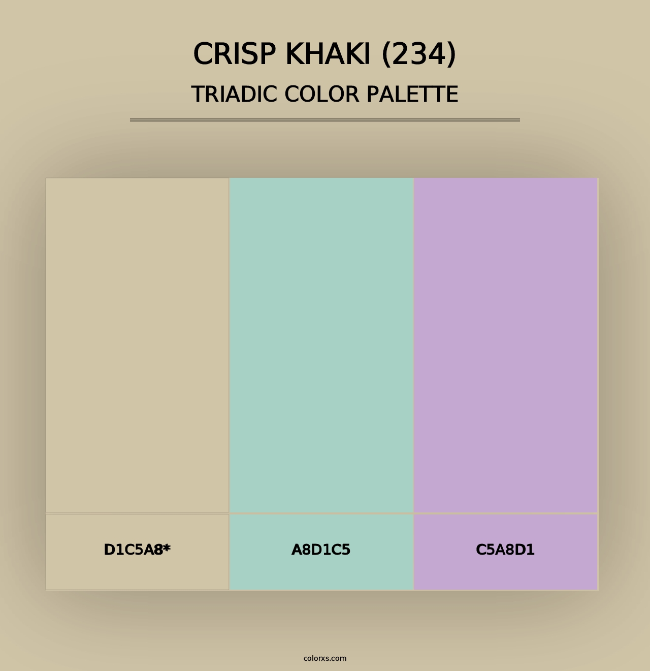 Crisp Khaki (234) - Triadic Color Palette