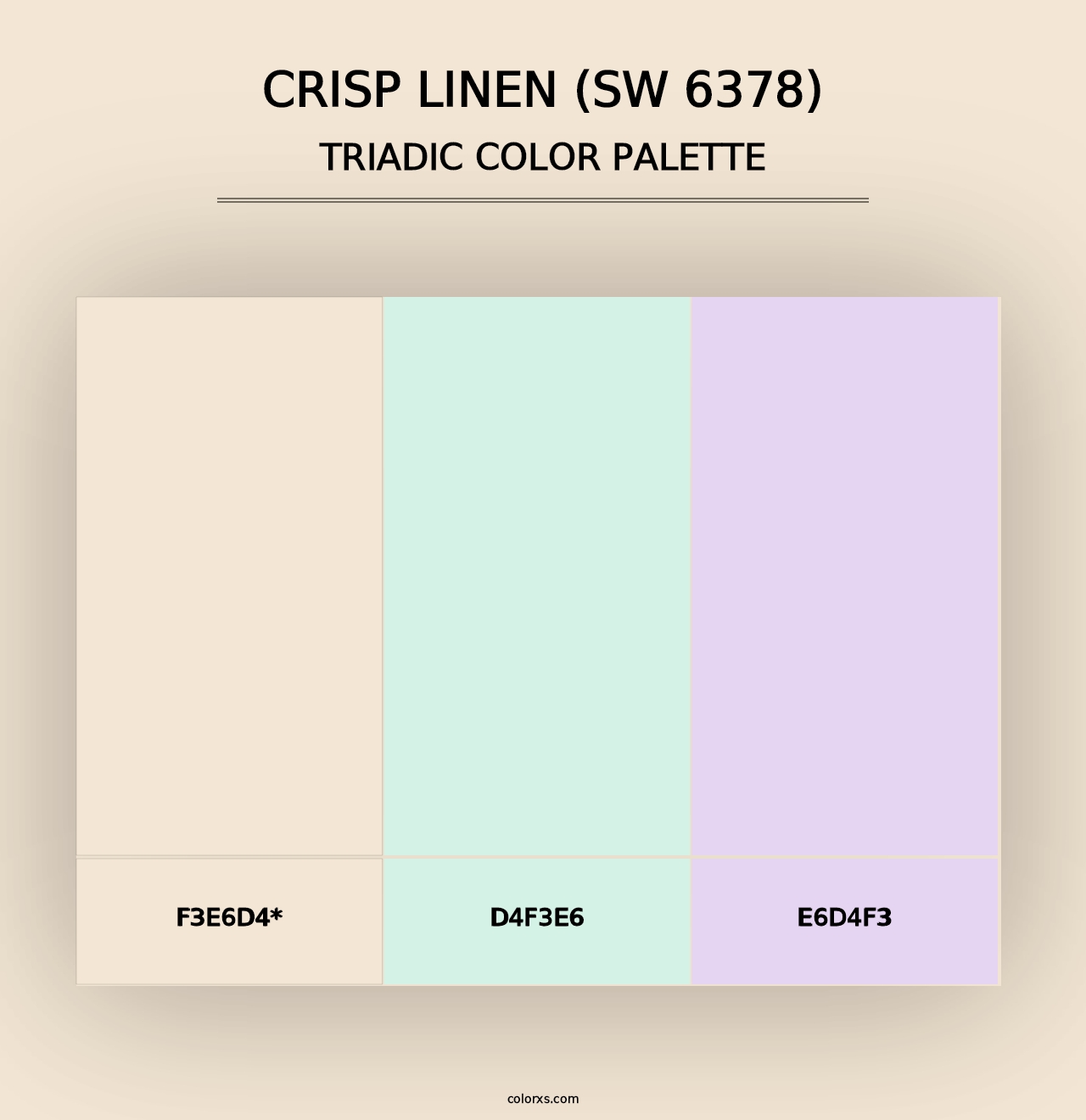 Crisp Linen (SW 6378) - Triadic Color Palette