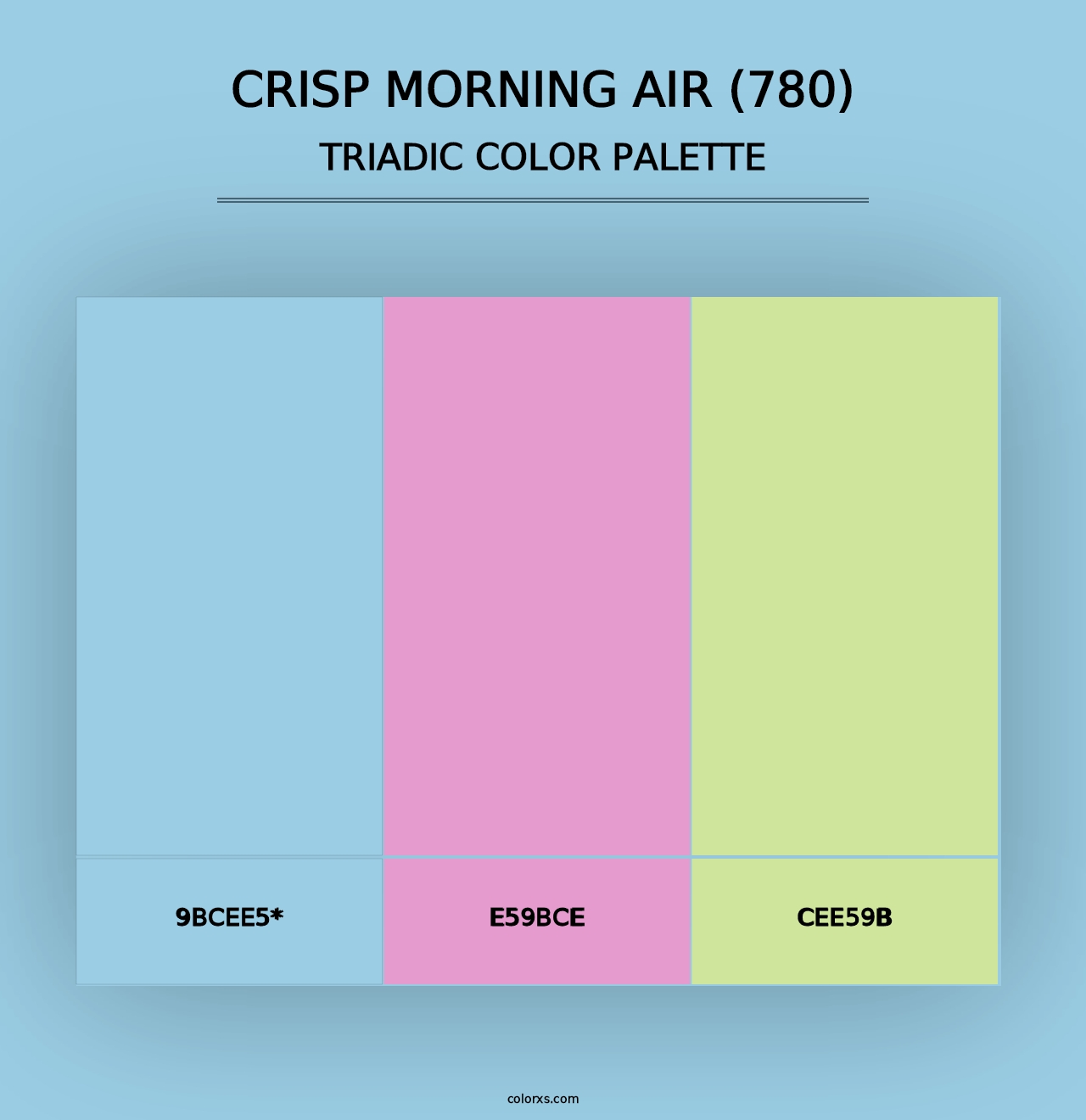 Crisp Morning Air (780) - Triadic Color Palette