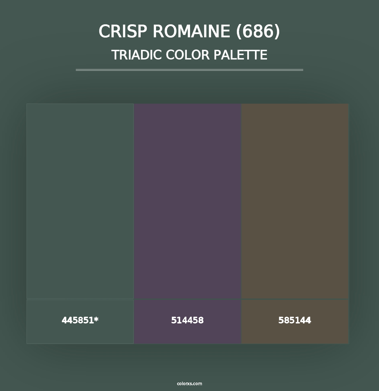 Crisp Romaine (686) - Triadic Color Palette