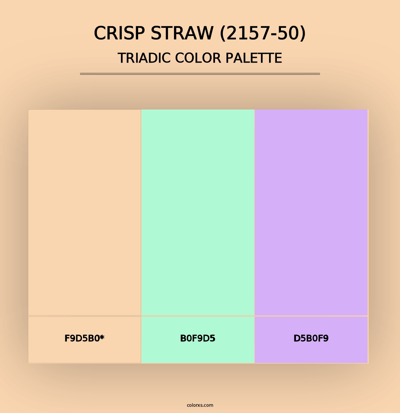 Crisp Straw (2157-50) - Triadic Color Palette