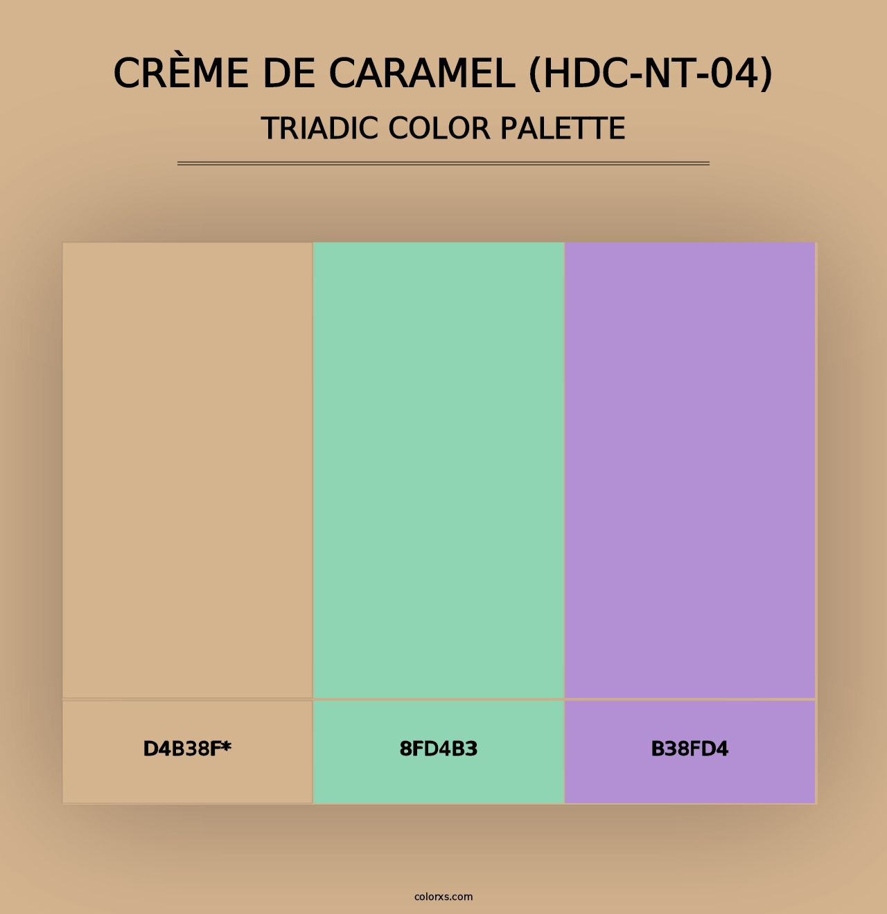 Crème De Caramel (HDC-NT-04) - Triadic Color Palette