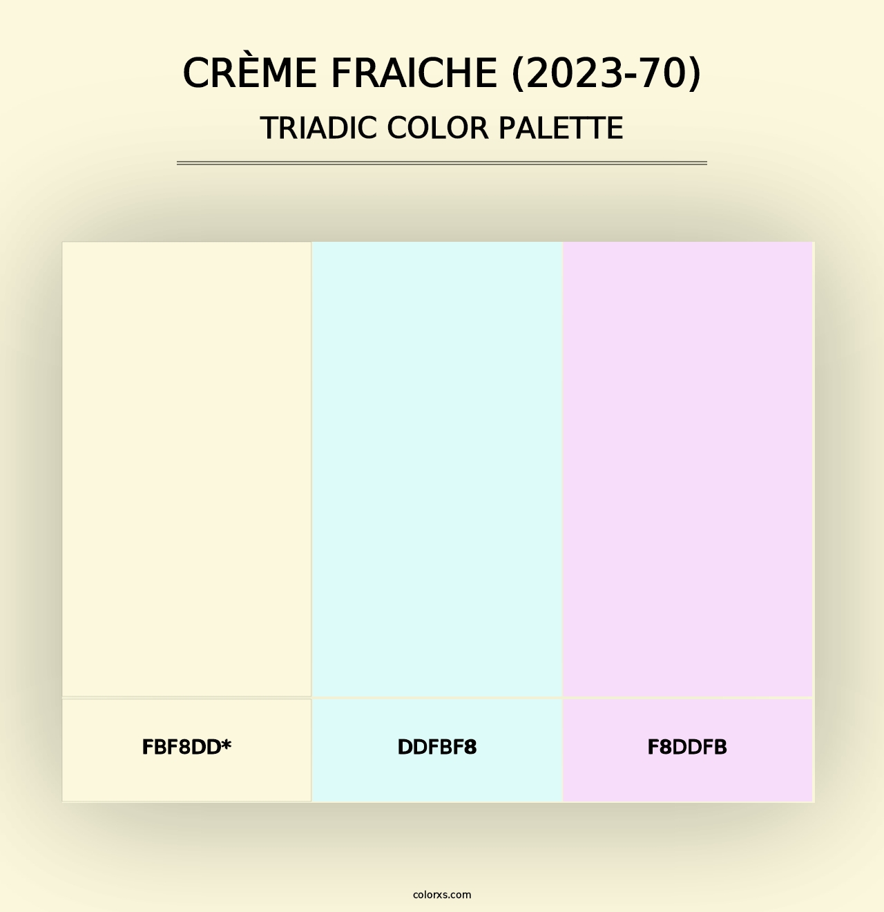 Crème Fraiche (2023-70) - Triadic Color Palette