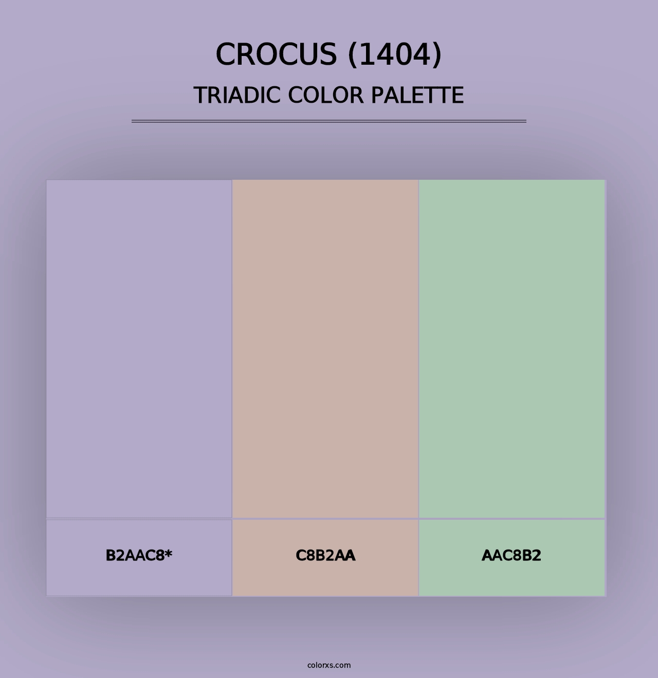 Crocus (1404) - Triadic Color Palette