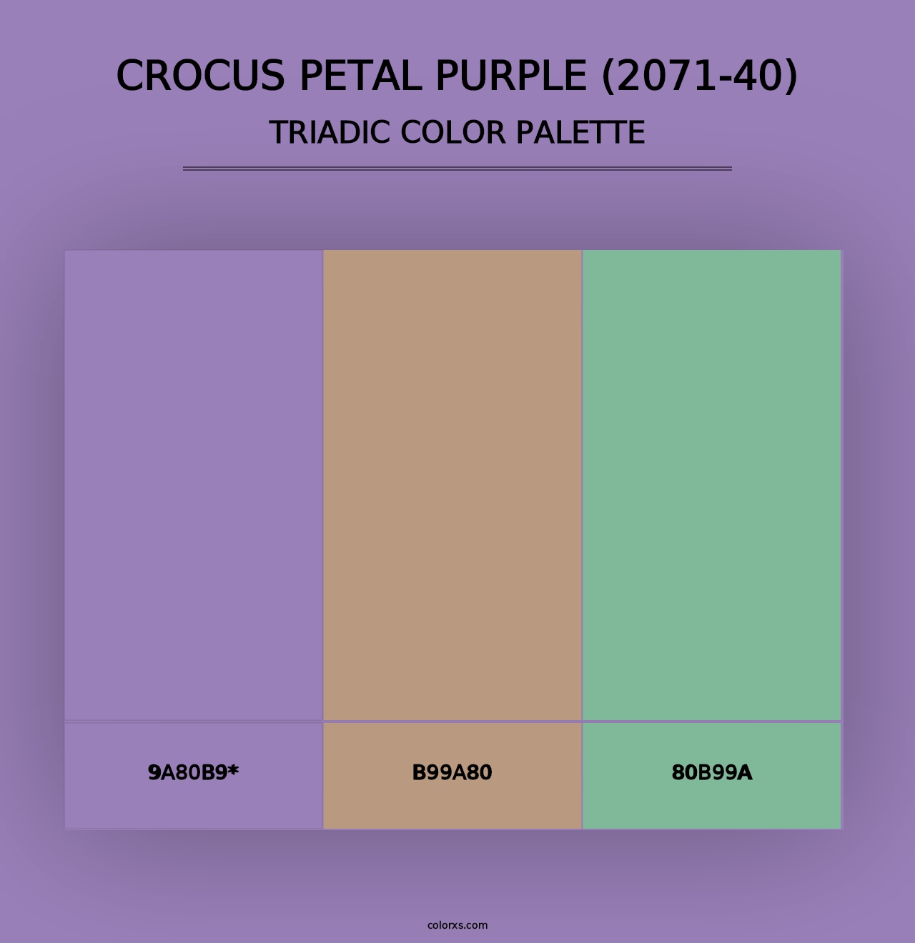 Crocus Petal Purple (2071-40) - Triadic Color Palette