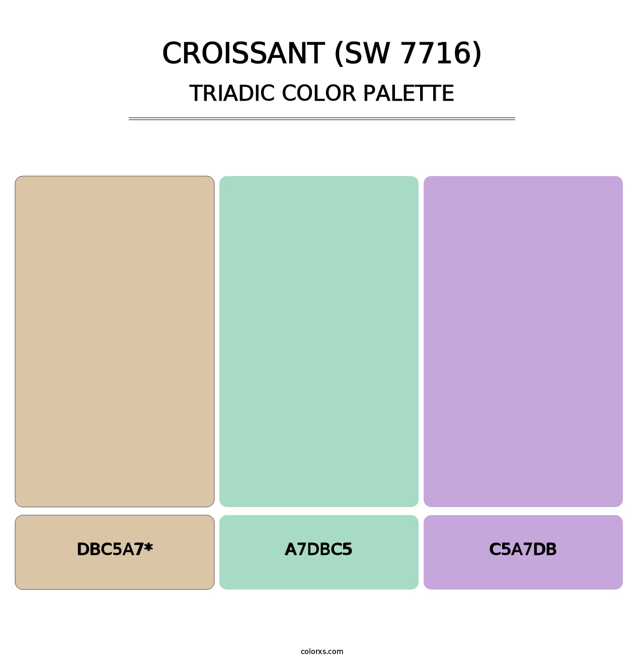 Croissant (SW 7716) - Triadic Color Palette