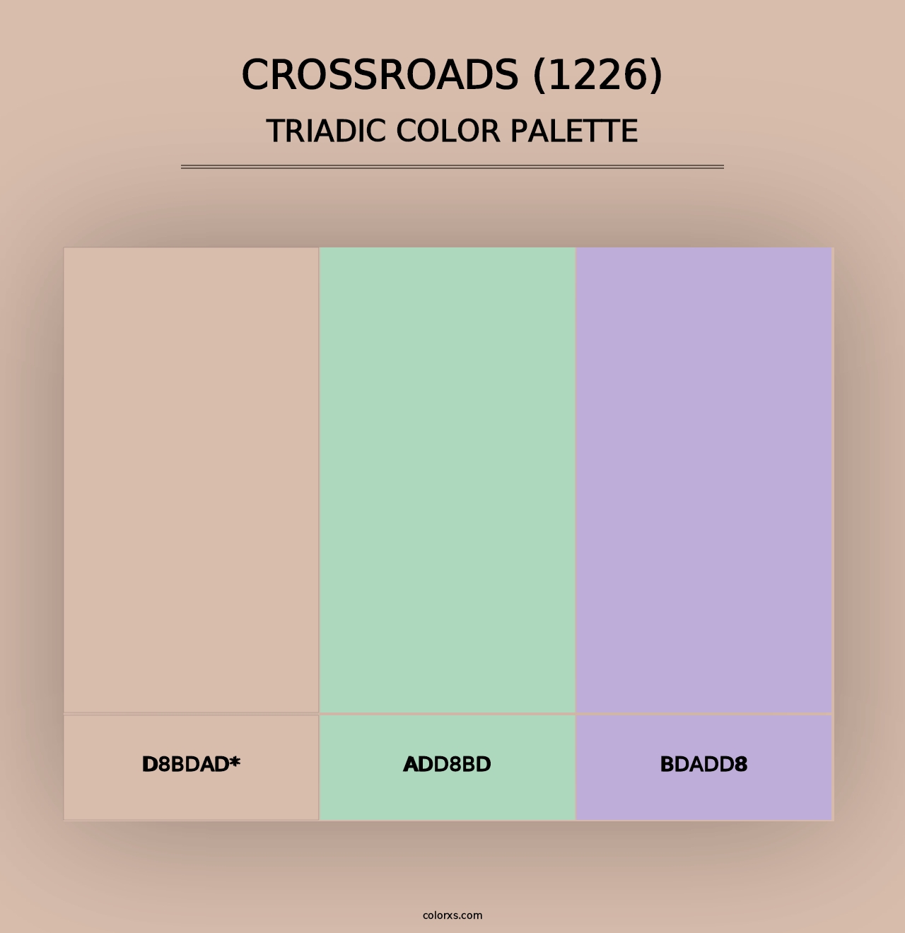 Crossroads (1226) - Triadic Color Palette