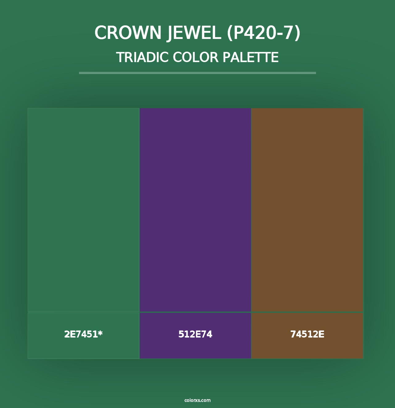 Crown Jewel (P420-7) - Triadic Color Palette