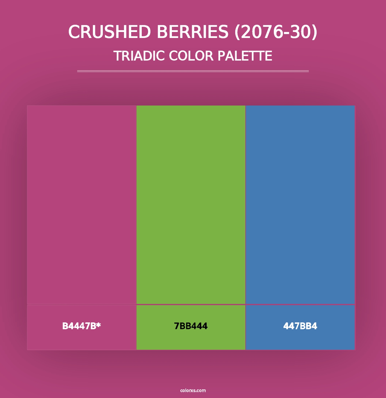 Crushed Berries (2076-30) - Triadic Color Palette