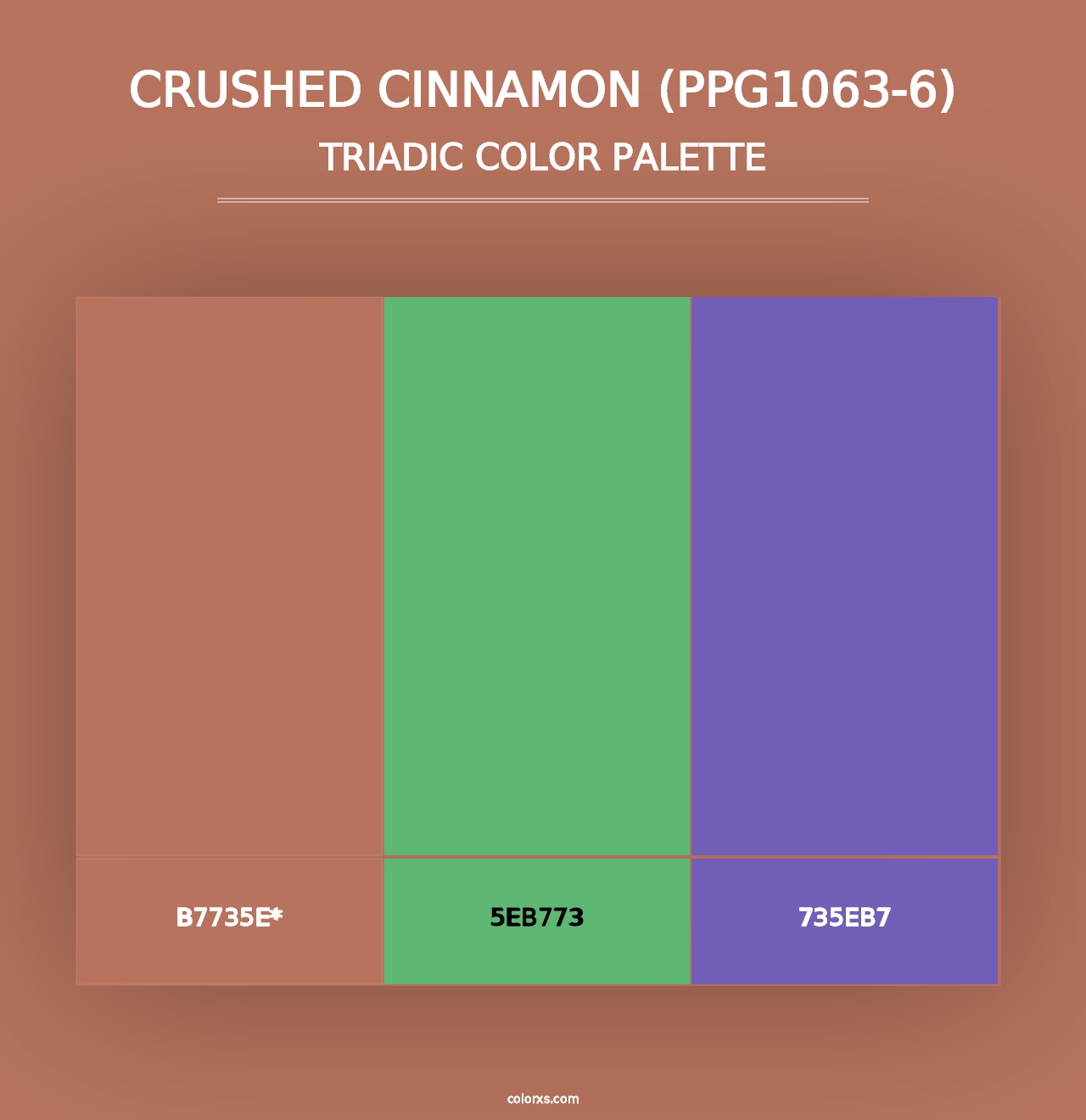 Crushed Cinnamon (PPG1063-6) - Triadic Color Palette