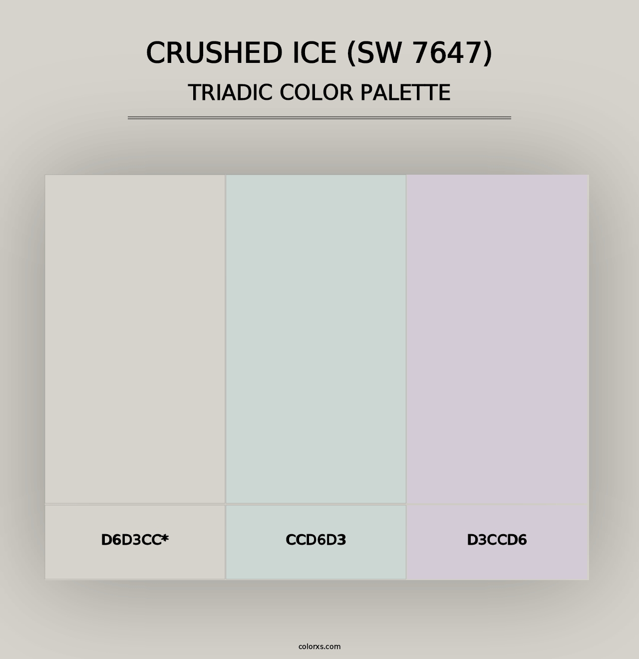 Crushed Ice (SW 7647) - Triadic Color Palette